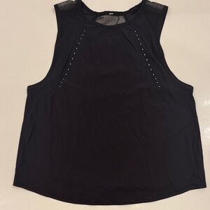 XXS Lululemon Sculpt Tee Pleated Black Sleeveless Top Sz 2